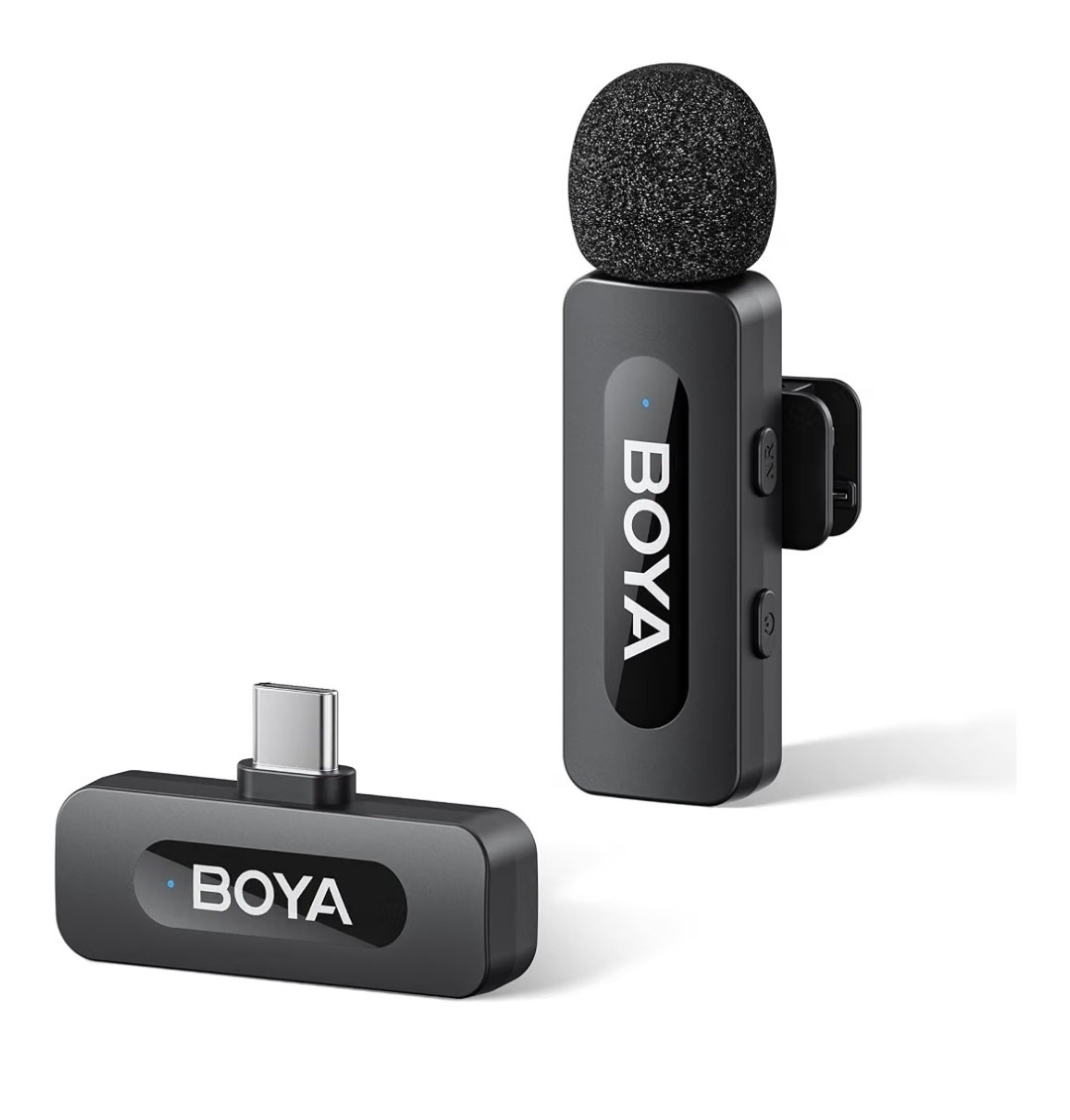 BOYA BY-V10 Wireless Microphones for iPhone 17/16/15 & Android/Laptop with USB-C