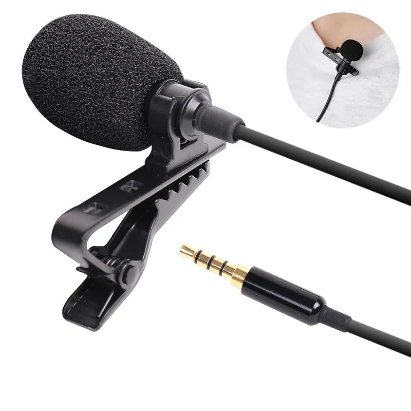 Omnidirectional Lapel Lavalier Microphone Clip-on Condenser Mini Iphone Android