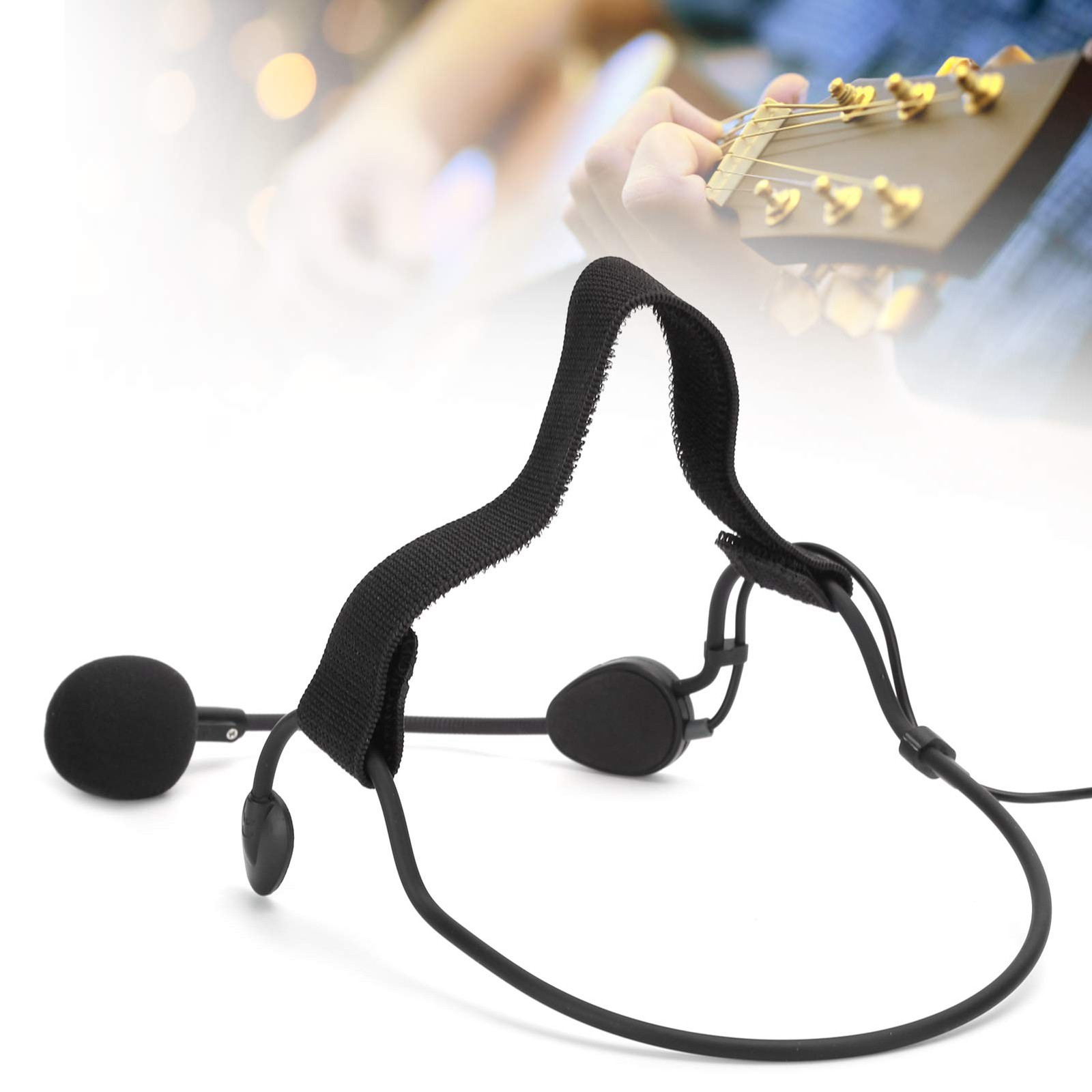 Dynamic Headset Microphone, 6.35MM Jack Headband Headset Microphone Earhook M…