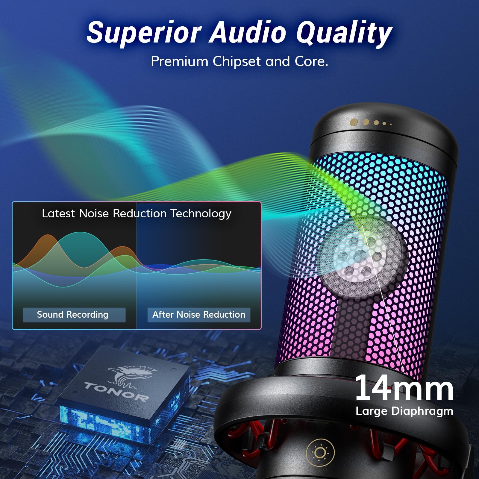 Gaming Microphone Set with Boom Arm, Vocal Condenser Microphone for Content C…