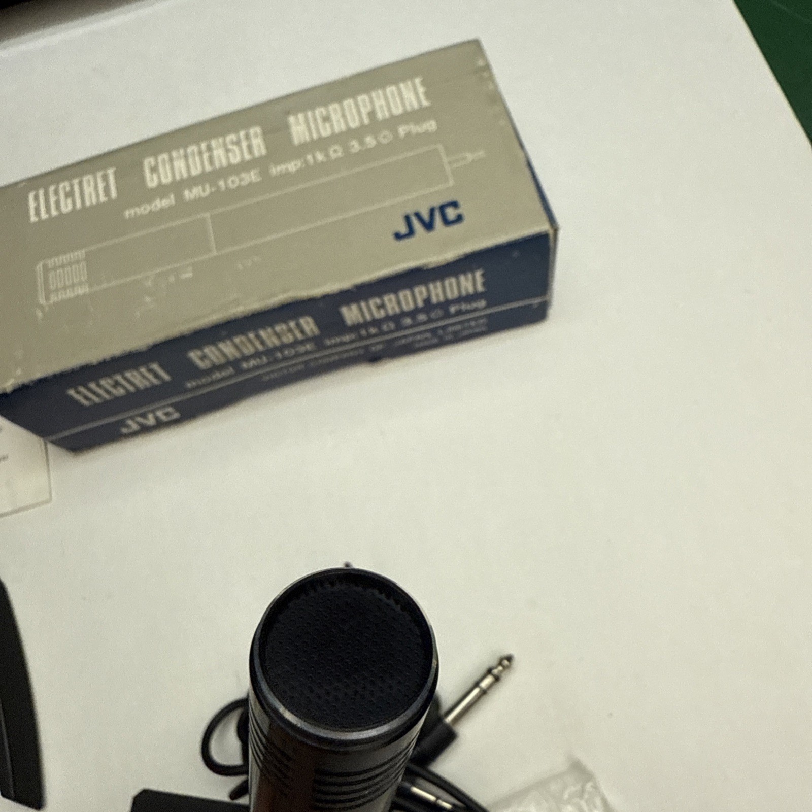 JVC Electret Condenser Stereo Microphone Model MU-203E – IMP 1k – Excellent