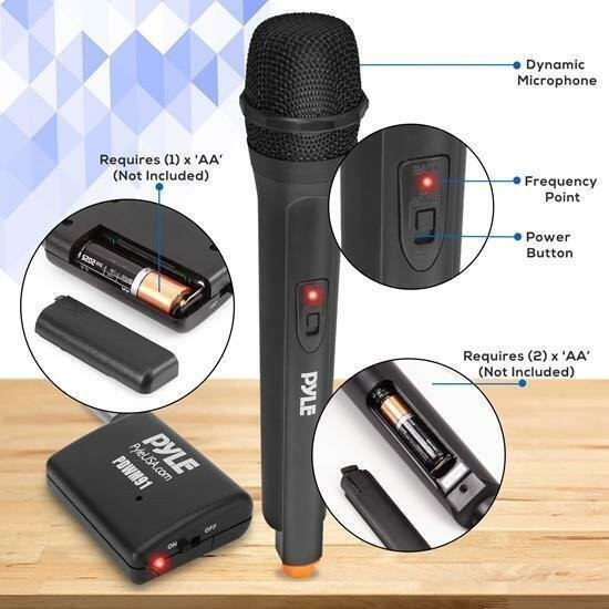 PYLE-PRO PDWM91 Professional VHF Handheld Microphone system w/Adapter Receiver