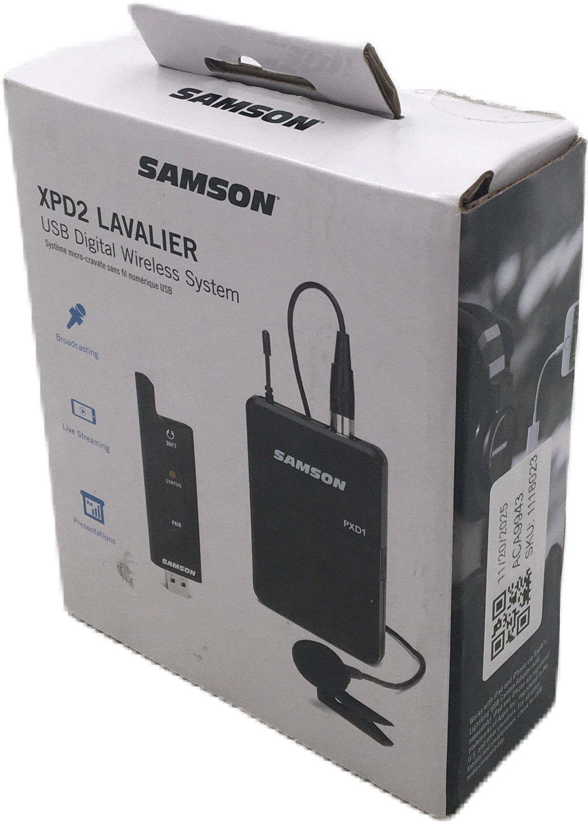 Samson XPD2 Wireless Lavalier USB Condenser Mic Black