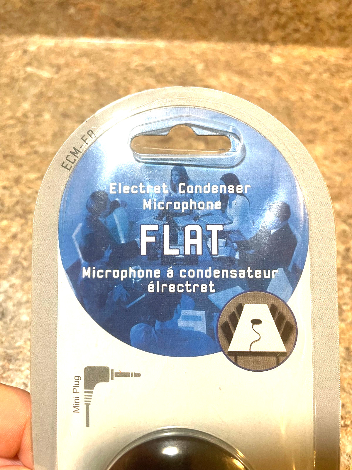 Sony ECM-F8 -TableTop Boundary Condenser Microphone L-Shaped Mini-Plug 1/8″ (3.5