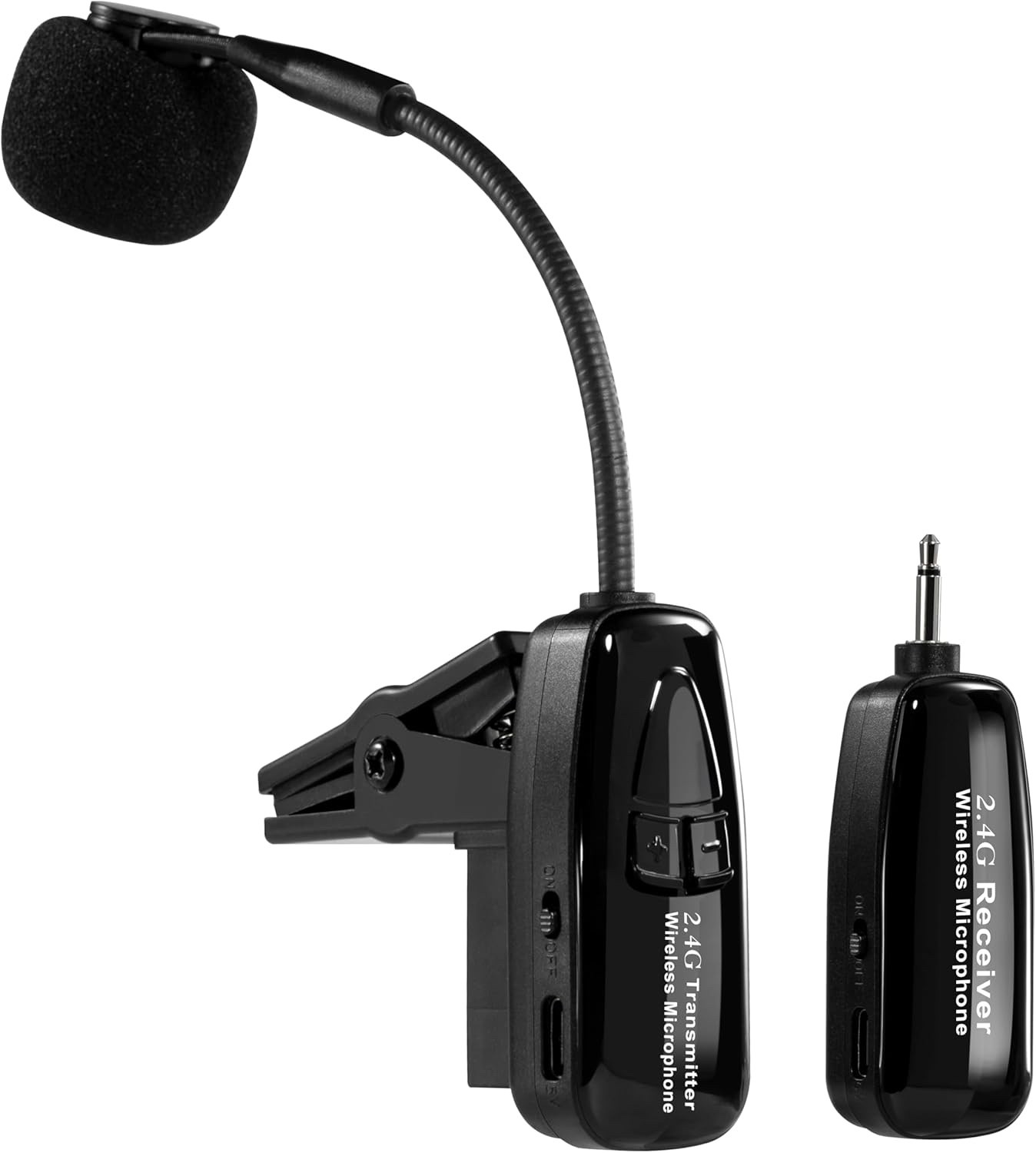 ENO MUSIC Professional 2.4G Wireless Mic System for Saxophone, 30M Stable Signal
