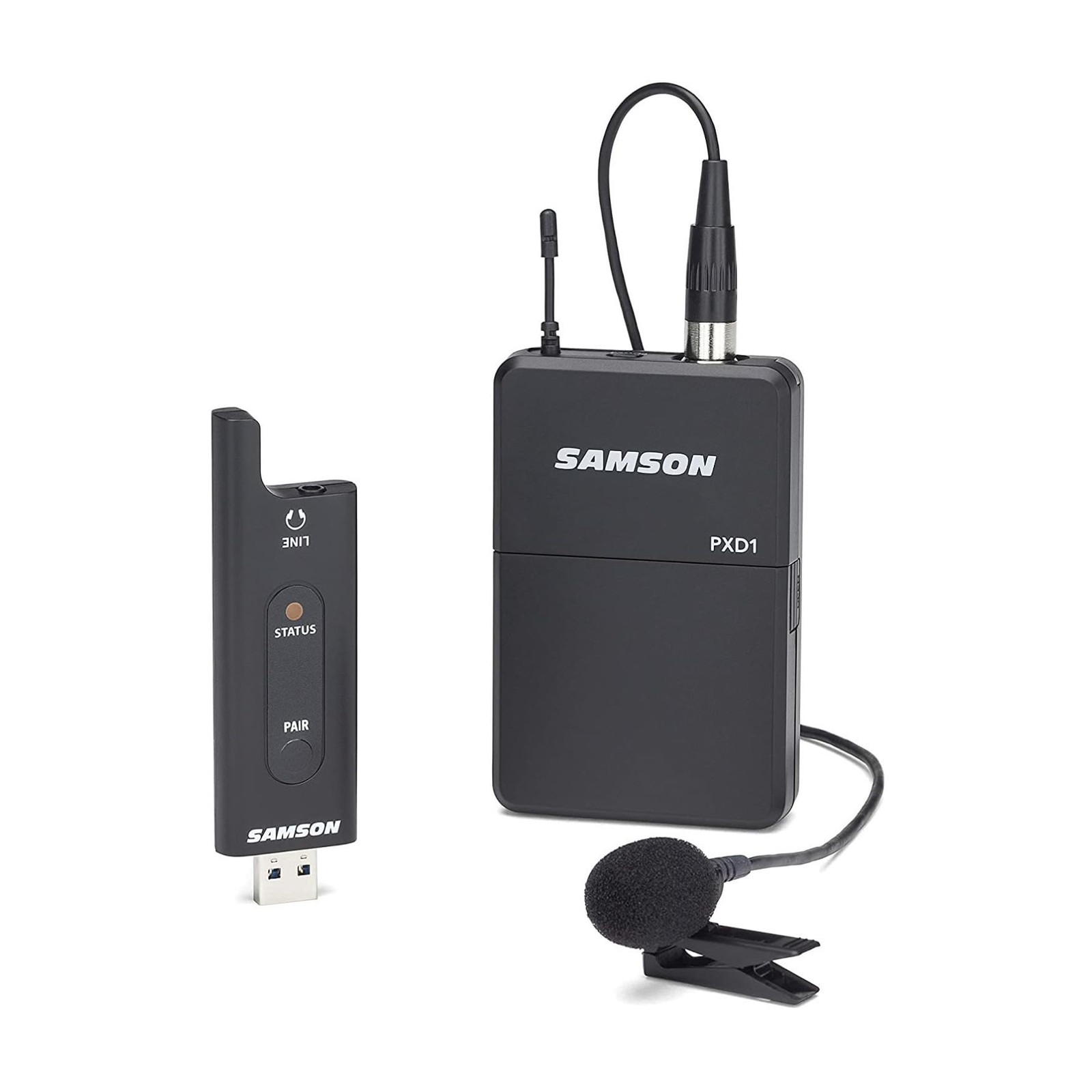 Lavalier Microphone System 2.4GHz USB Digital Wireless – 100′ Range