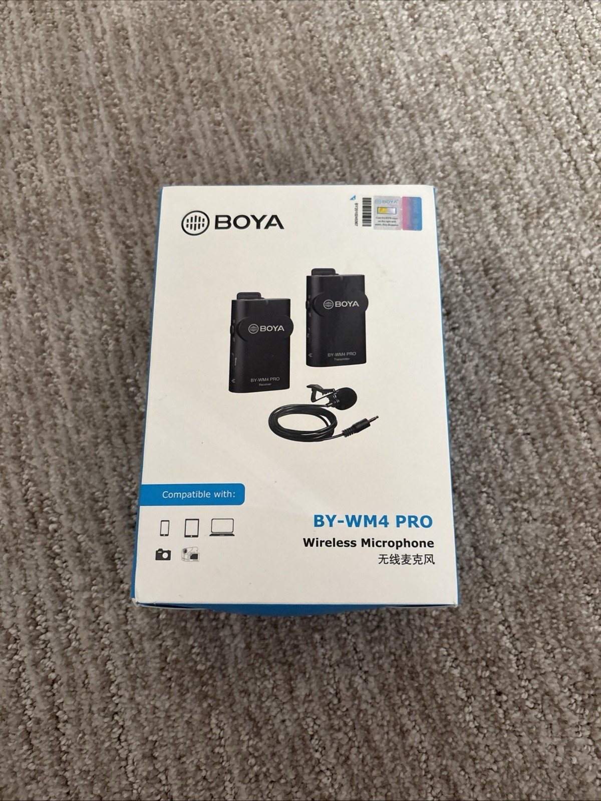 BOYA BY-WM4 PRO 2.4GHz Wireless Lavalier Microphone System Video Mic Transmitter