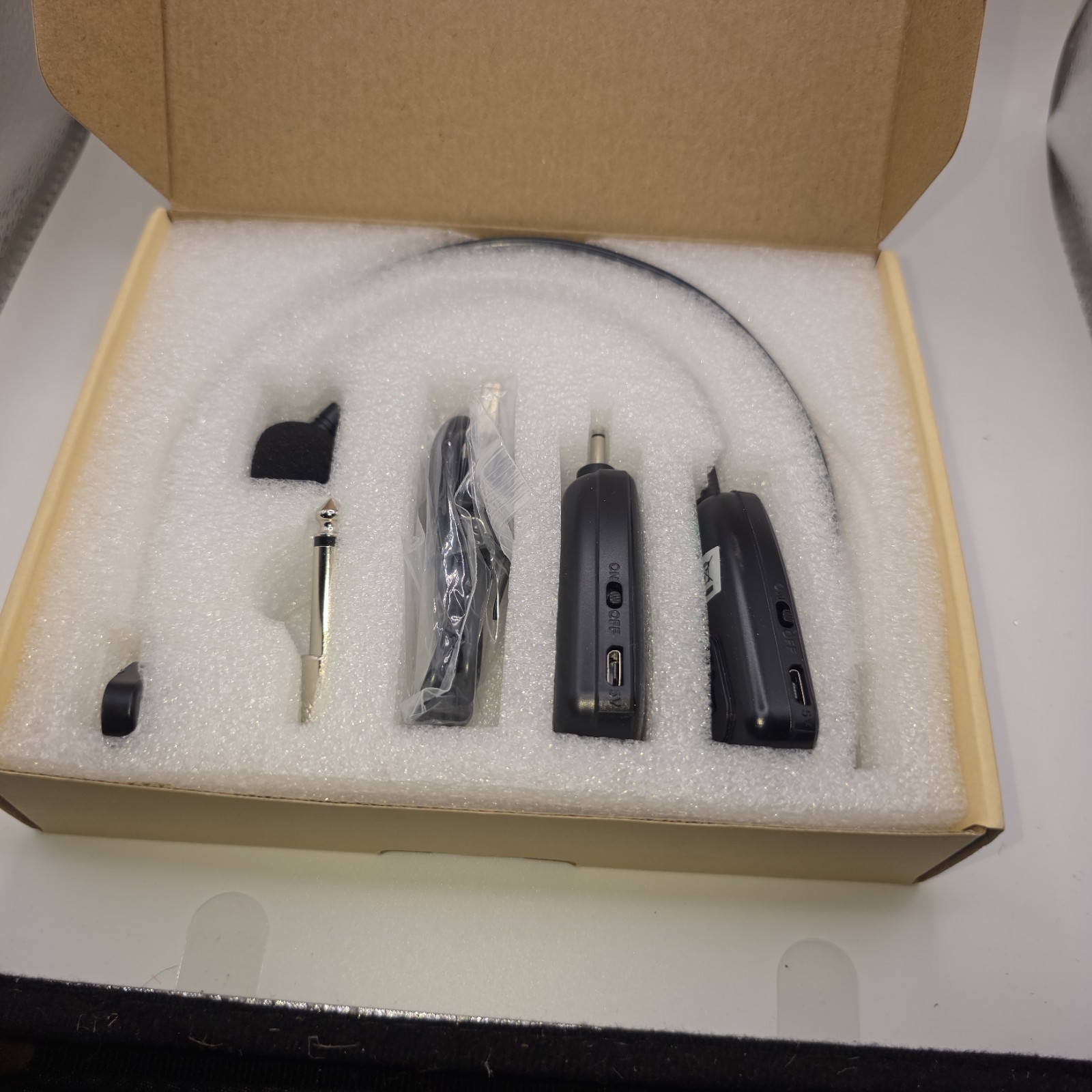 XIAOKOA 2.4G Wireless Microphone Headset, Dual Micro USB – Pre-Owned