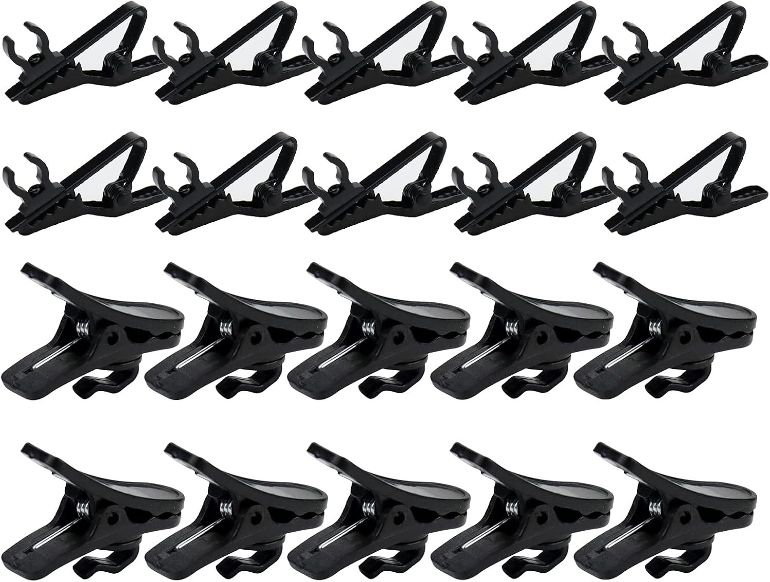 Lapel Mic Clip on Shirt Microphone Metal Tie and Plastic Wire Clips for Recordin