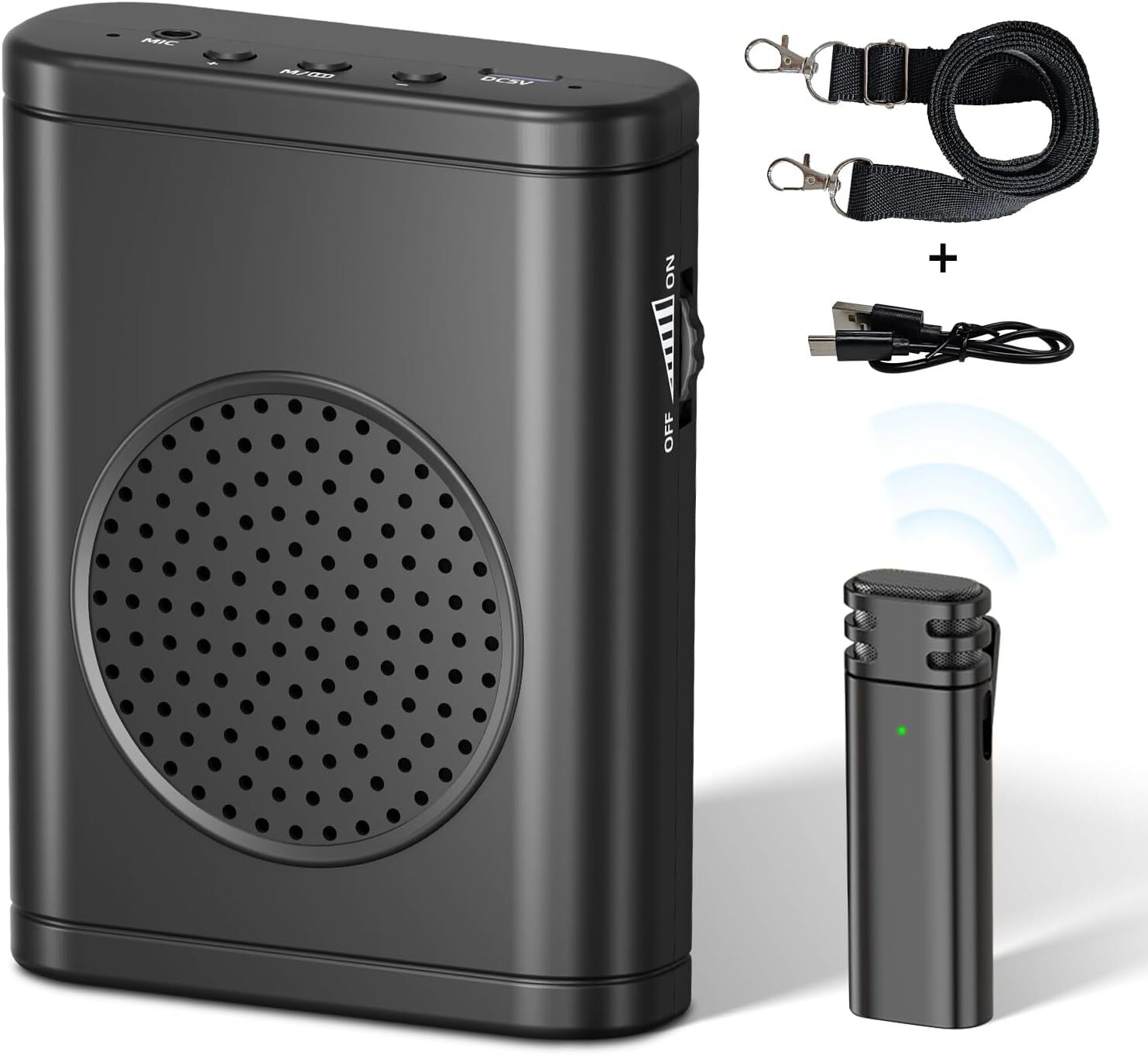 Moman S57 Voice Amplifier PA System with Wireless Lav Mic for Teachers Classroom