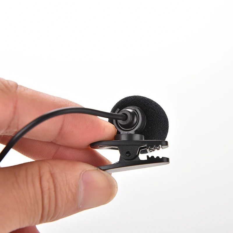 1PCS 3.5mm Mini Studio Speech Mic Microphone Clip On Lapel For PC Desktop