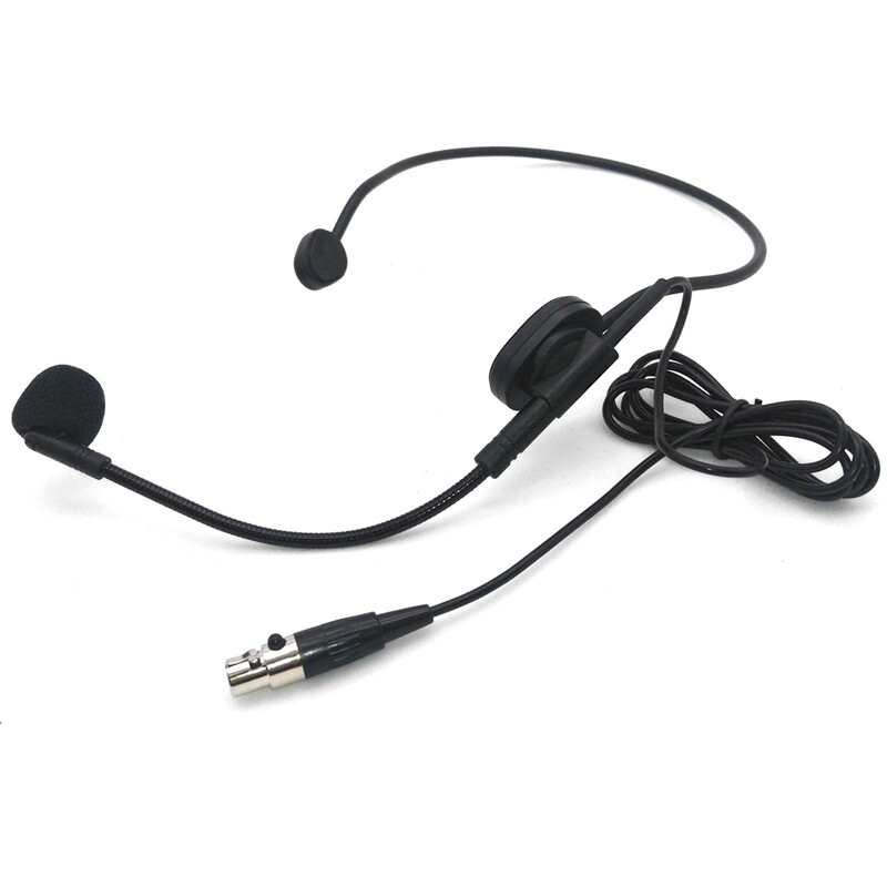 Black Omni-directional Headset XLR 3 PIN Microphone For AKG Samson Wireless