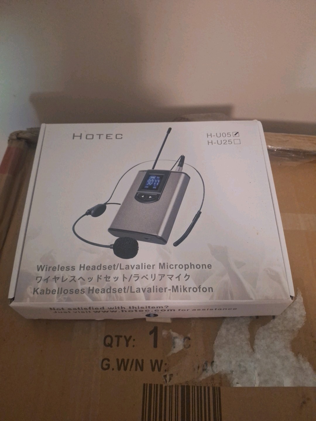 Hotec UHF YM-2 Wireless Headset Lavalier Microphone H-U05/H-U25 OPEN BOX