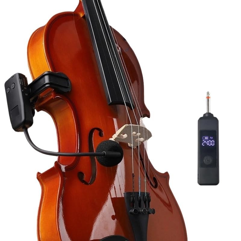 Professional Wireless Violin Microphone, Violin Pickup Clip-on Instrument Mic…
