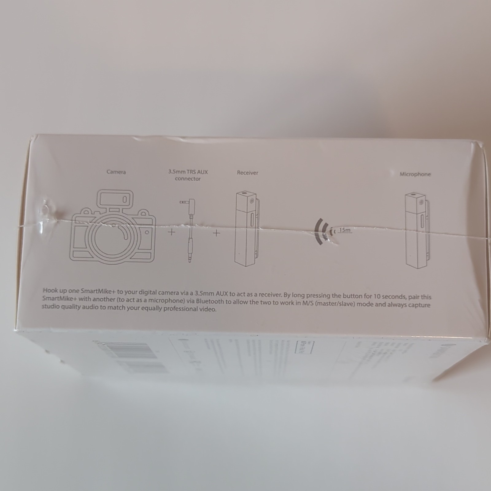 Sabinetek SmartMike+ Wireless Lavalier Mic 3.5mm TRS Bluetooth Noise Reduction
