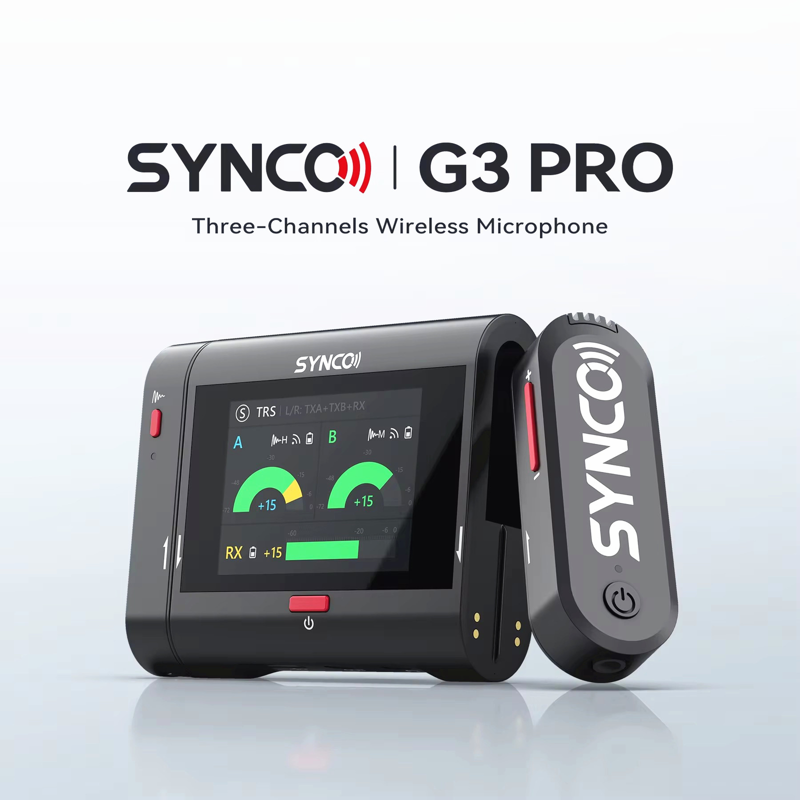 SYNCO G3 Pro Touch Wireless Lavalier Microphone System 2.4G Type-C Charging Case