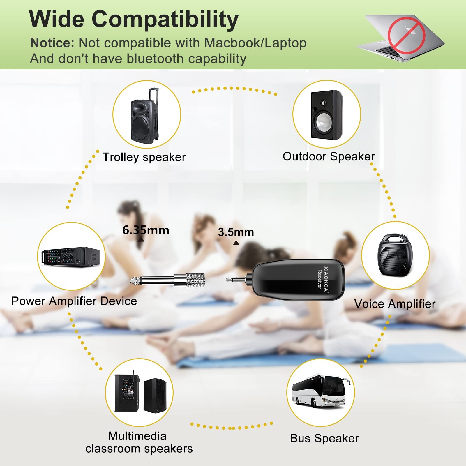Wireless Microphone Headset, UHF Head Mic Speaker System, Professional Voice …