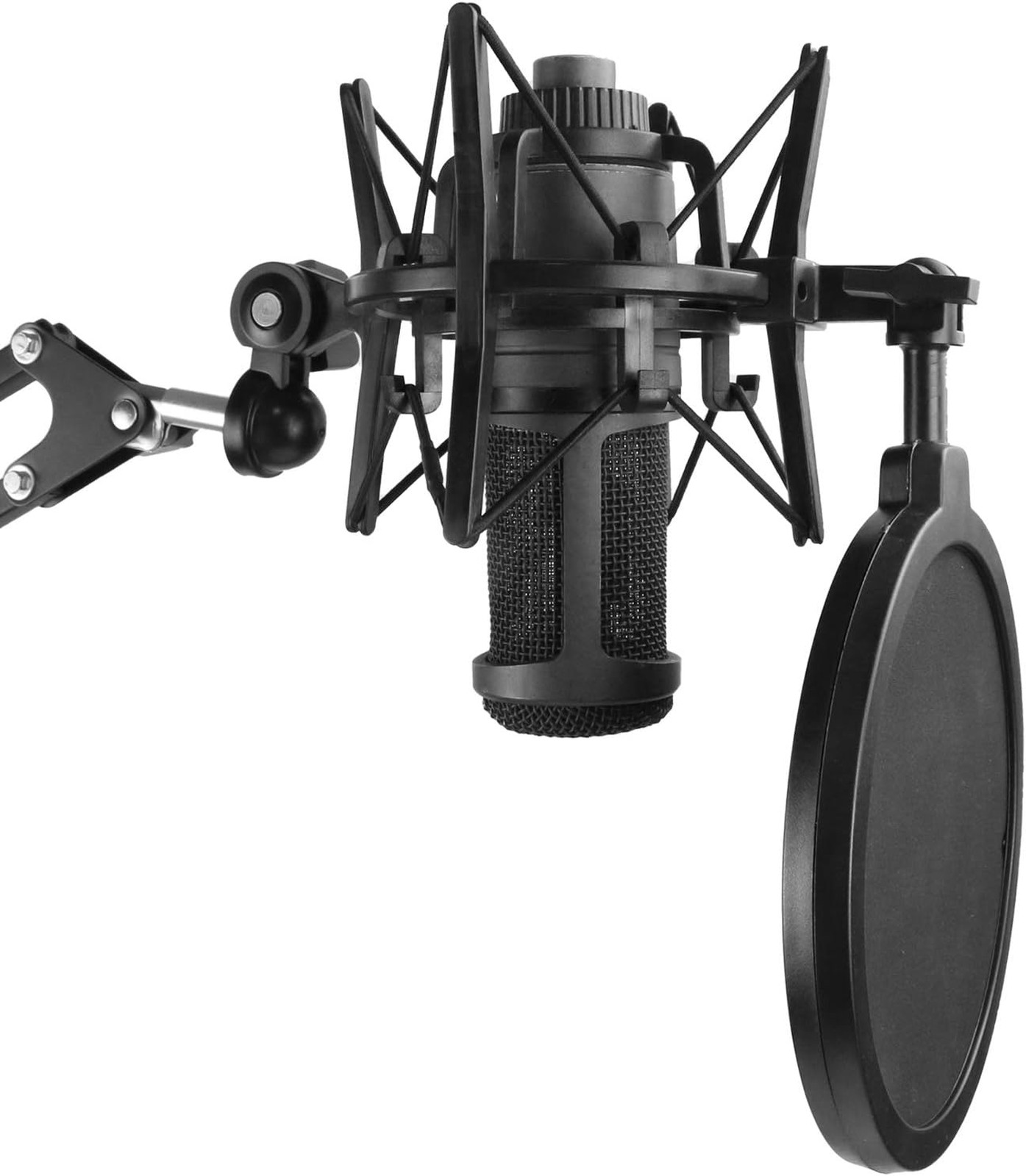 Microphone Shock Mount with Pop Filter for AT2020USB Plus Vibration Noise