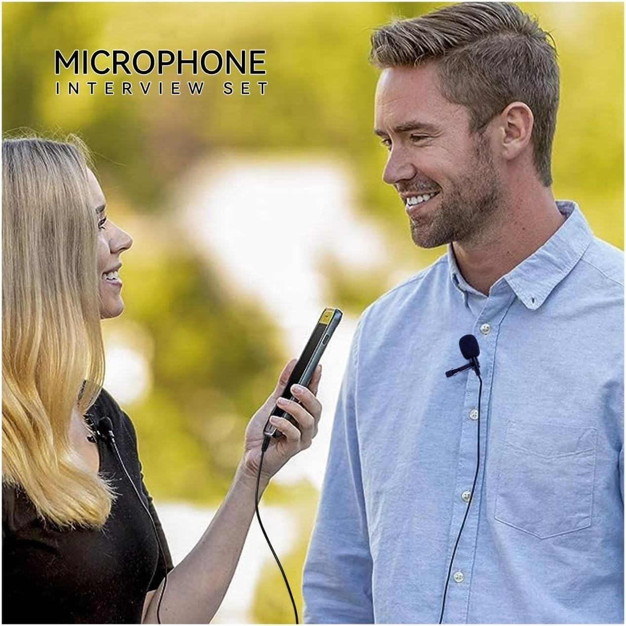 Lavalier Clip on Microphone, Portable Lav Mic for Android Smartphone Camera P…