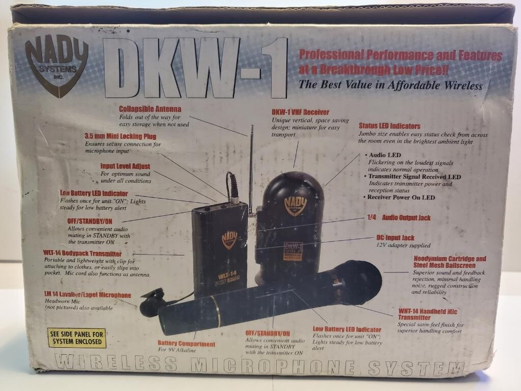 Nady DKW-1 HT Wireless Microphone Transmitter System (see Description)