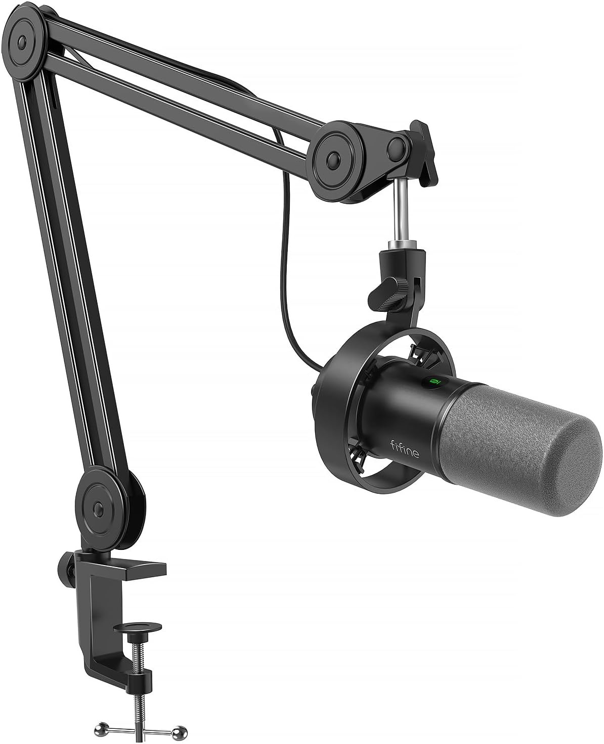 Dynamic Podcast Microphone Set with Boom Arm Stand, Studio XLR/USB Microphone fo