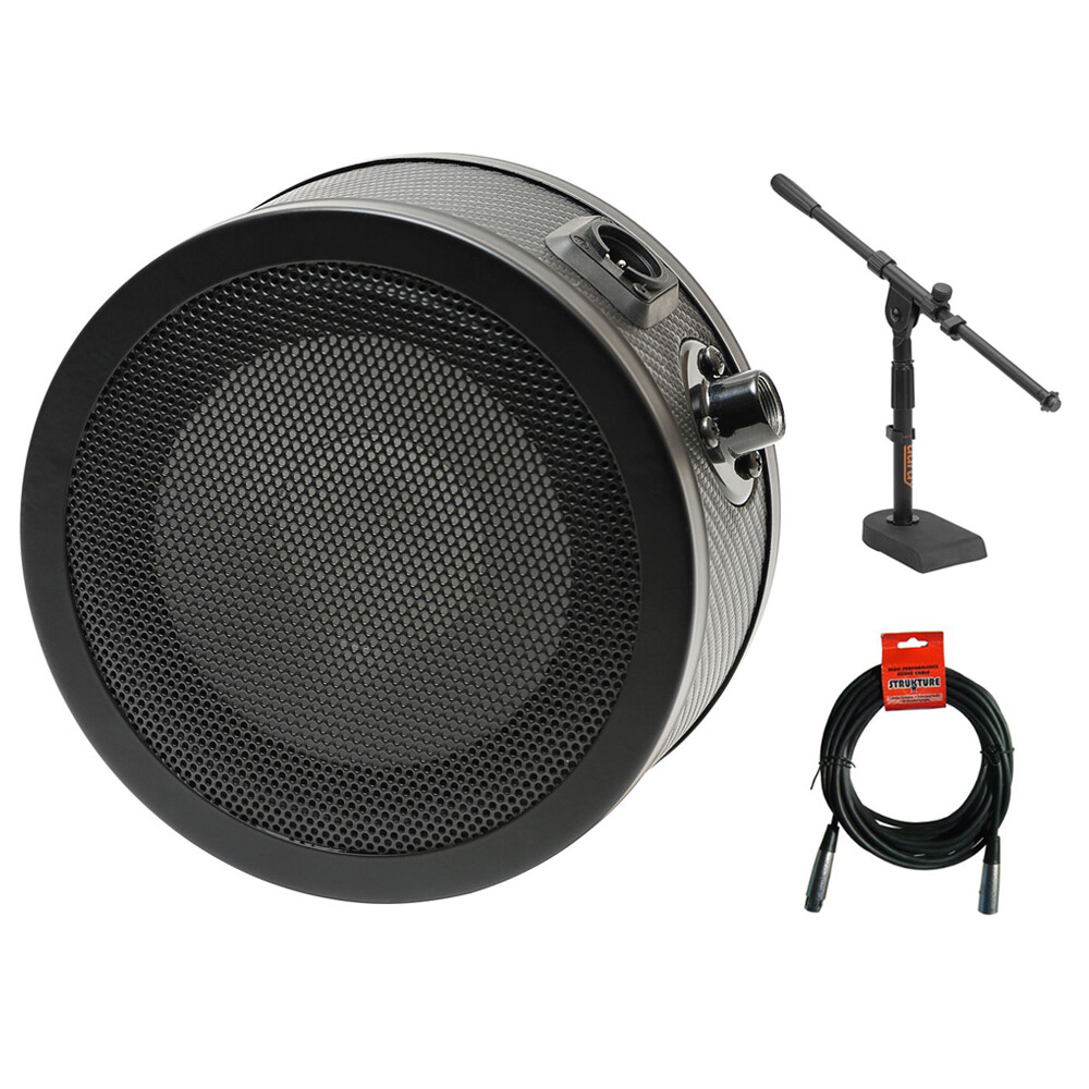SOLOMON MiCS LoFReQ Dynamic Capture Mic (Black) w/ Mic Stand & XLR Cable