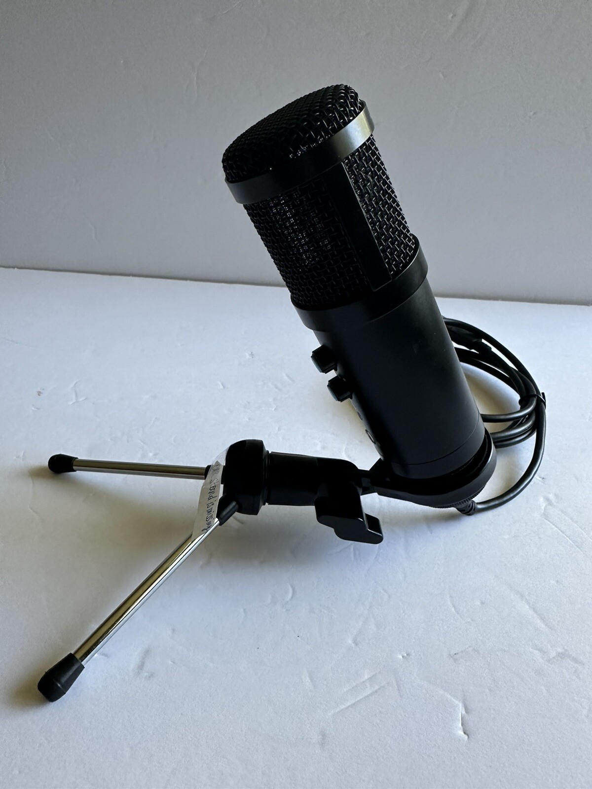 Black USB Corded Noise Reduction Mute Button Handheld Condenser Microphone