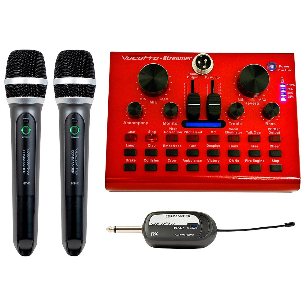 VocoPro Digital Karaoke MixerUSB Interface wDual Wireless Mics Refurbished