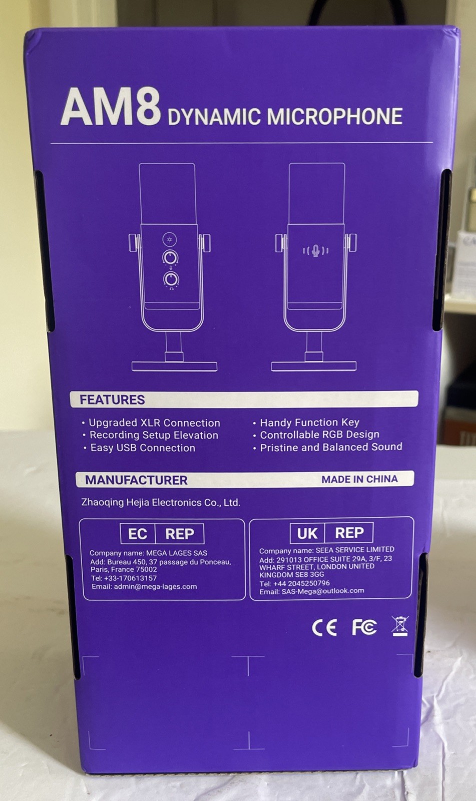 FiFine AM8 XLR/USB Dynamic Microphone Black NEW OPEN BOX