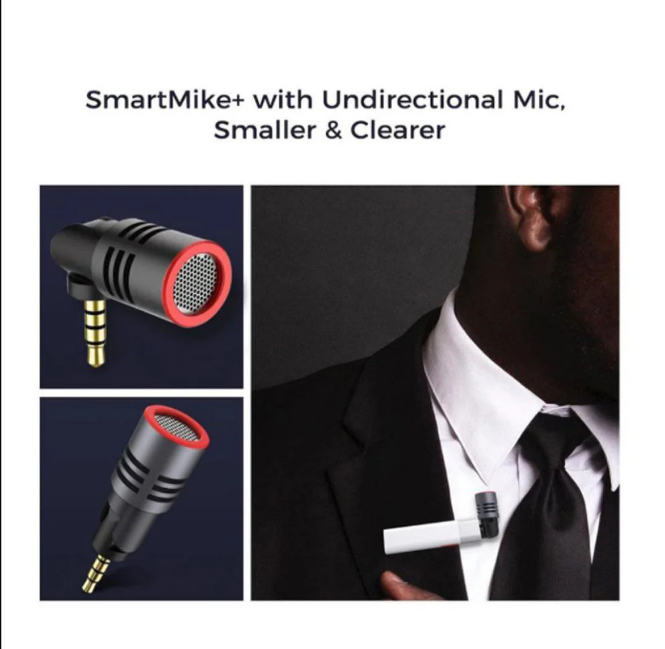 SabineTek Unidirectional Mic Addon 360° Rotating Noise Cancelling Lav Mic