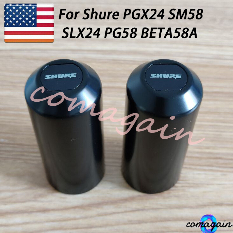 2* Black Wireless Mic Battery Cover for Shure PGX24 SM58 SLX24 PG58 BETA58A