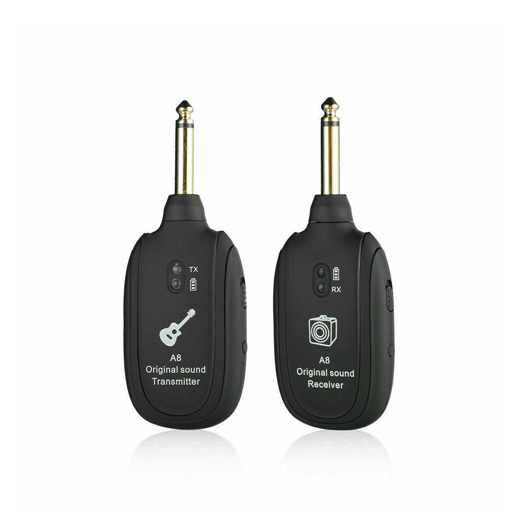 Guitar Wireless System Transmitter Receiver Built-in Rechargeable Battery Bass