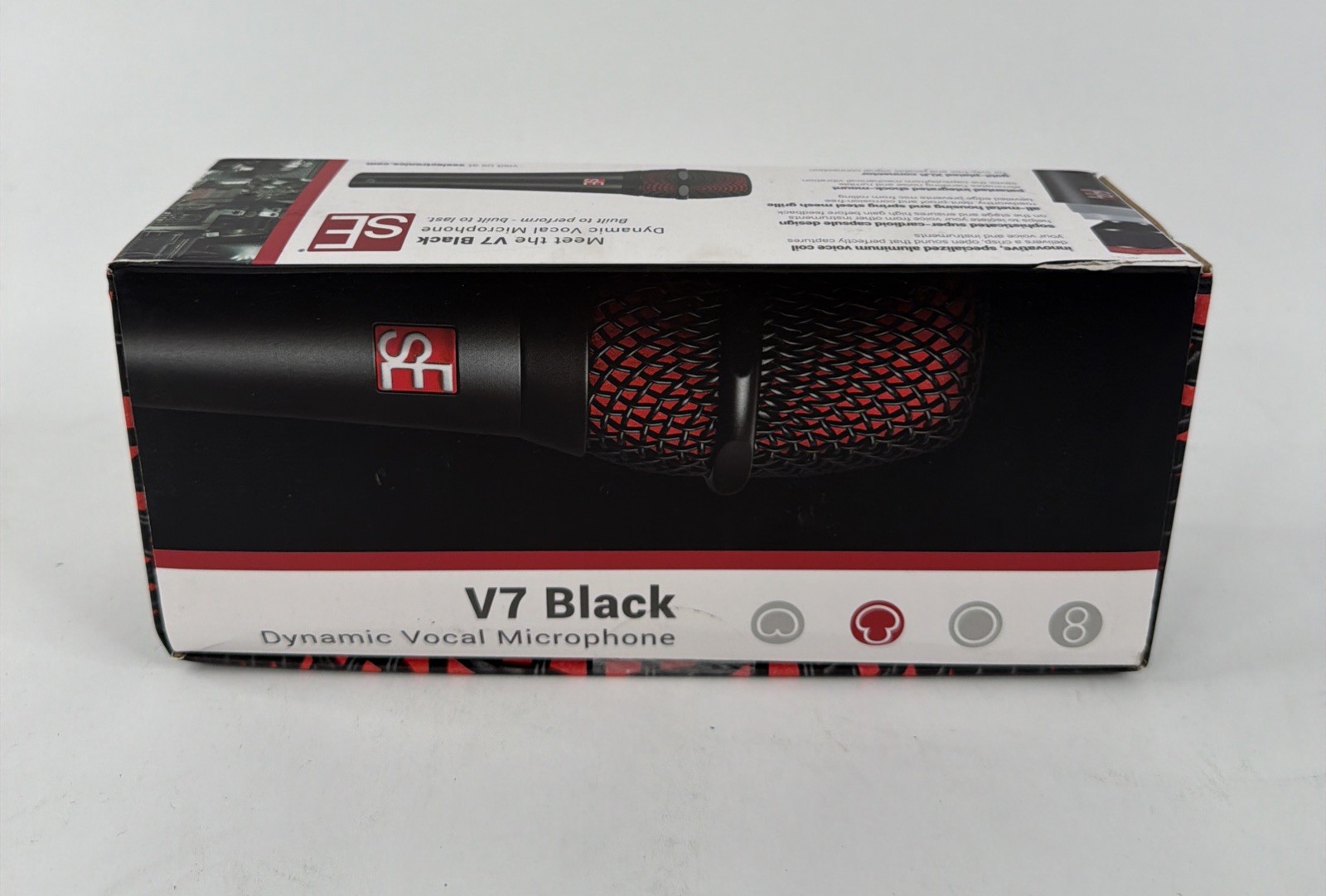 sE Electronics V7 Black Dynamic Supercardioid Handheld Vocal Microphone