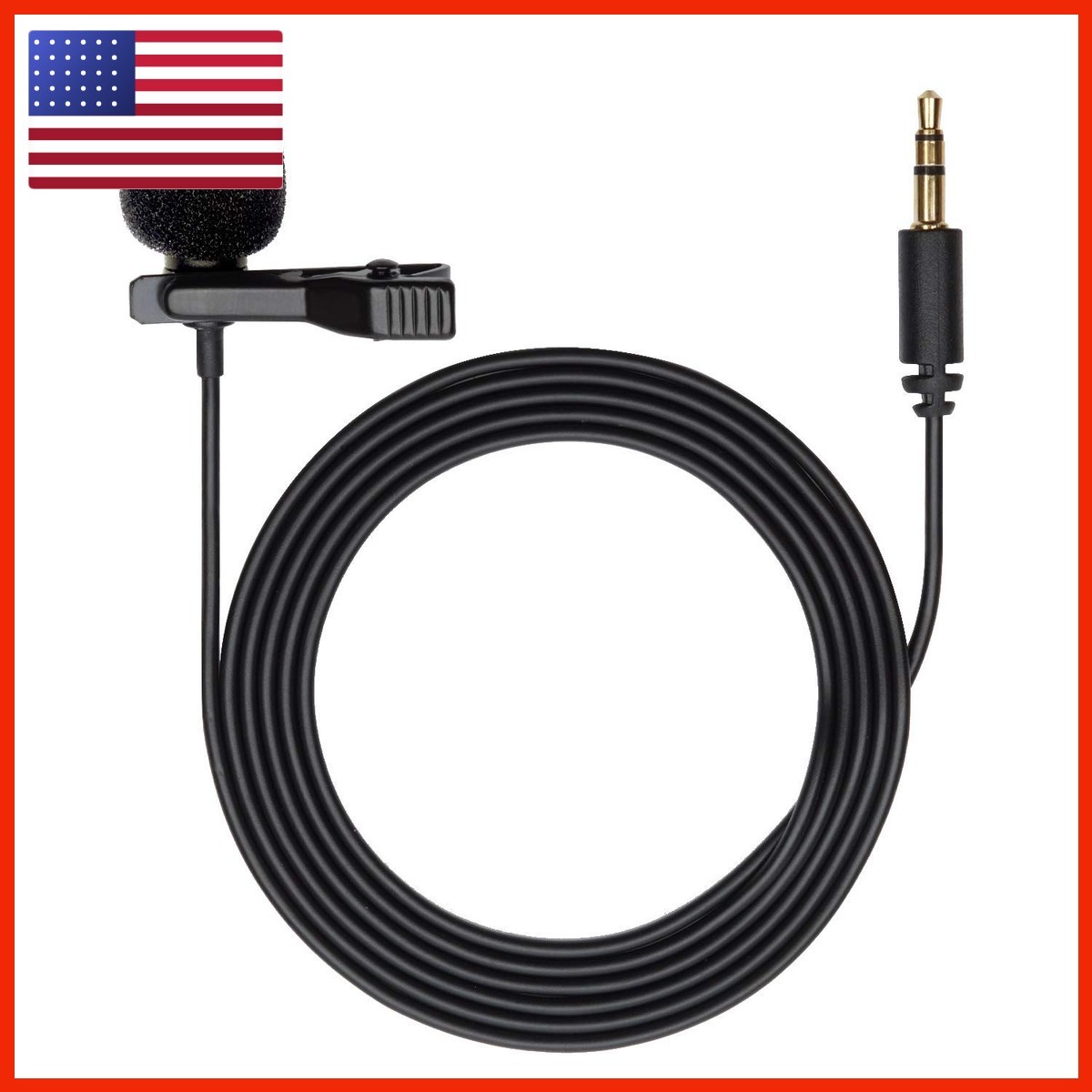 Movo DOM1 3.5mm TRS Lavalier Omnidirectional Condenser Mic for DSLR Cameras