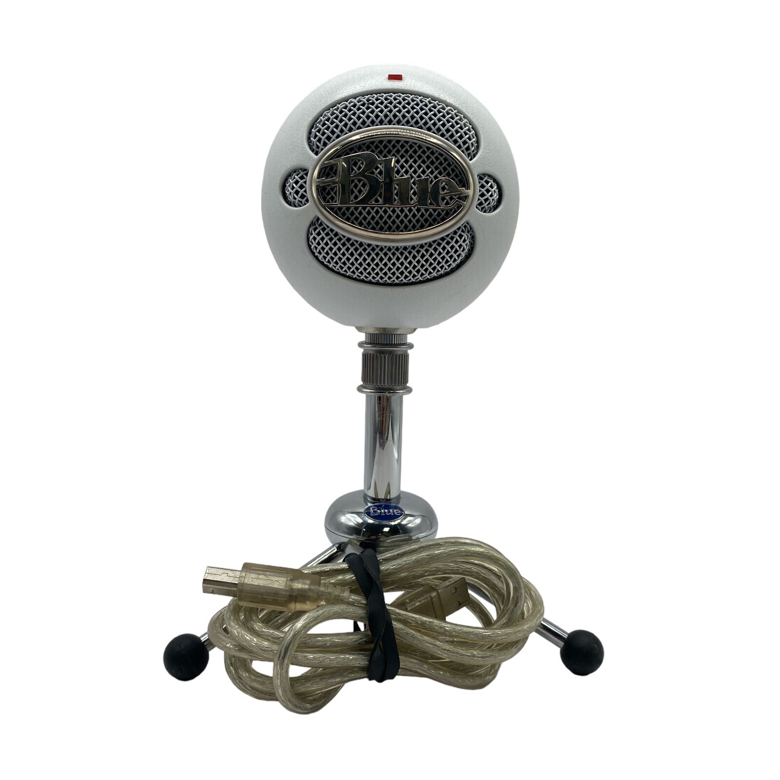 Blue Snowball White Wired USB Microphone Completer with Stand