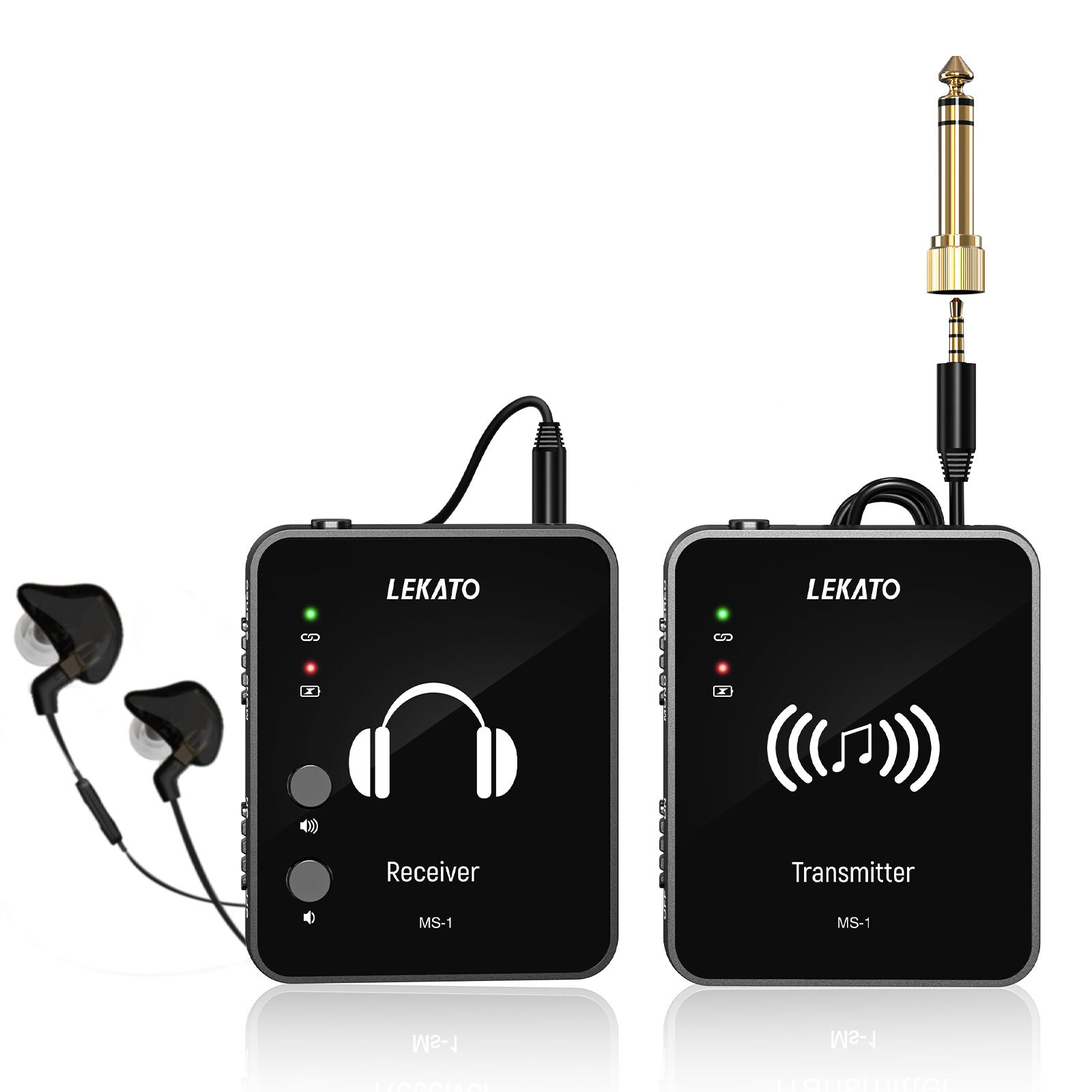 LEKATO Wireless in-Ear Monitor System 2.4G Stereo Wireless IEM System for Live