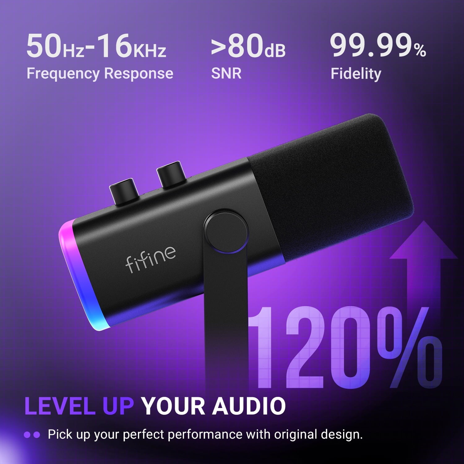 FIFINE AM8 Dynamic Microphone, XLR USB Dual Connectivity