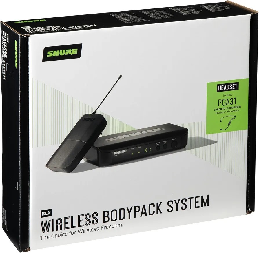 300ft Range Shure BLX14/P31-H11 Wireless Headset Microphone System W/ PGA31 P31