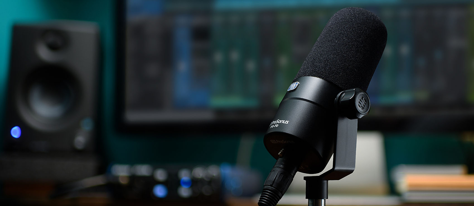 PRESONUS PD-70 Broadcast Mic Podcast Recording Microphone+Audio Technica Boom