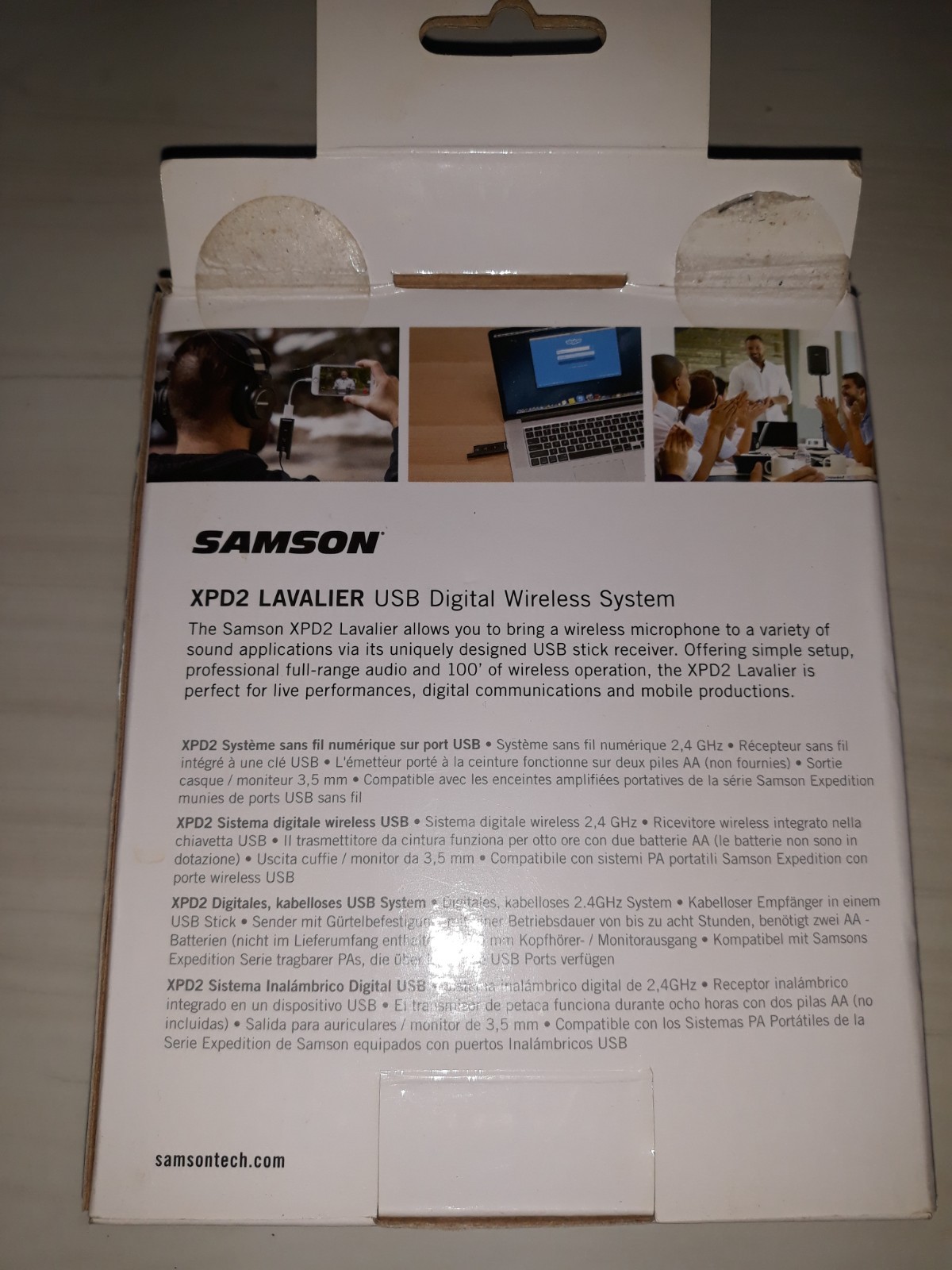 NEW Samson XPD2 Lavalier USB Digital Wireless System SWXPD2BLM8