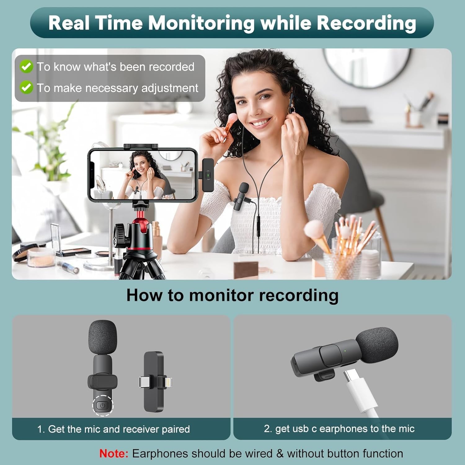 Compact Wireless Lavalier Mic for Content Creators – Noise Reduction & Clarity