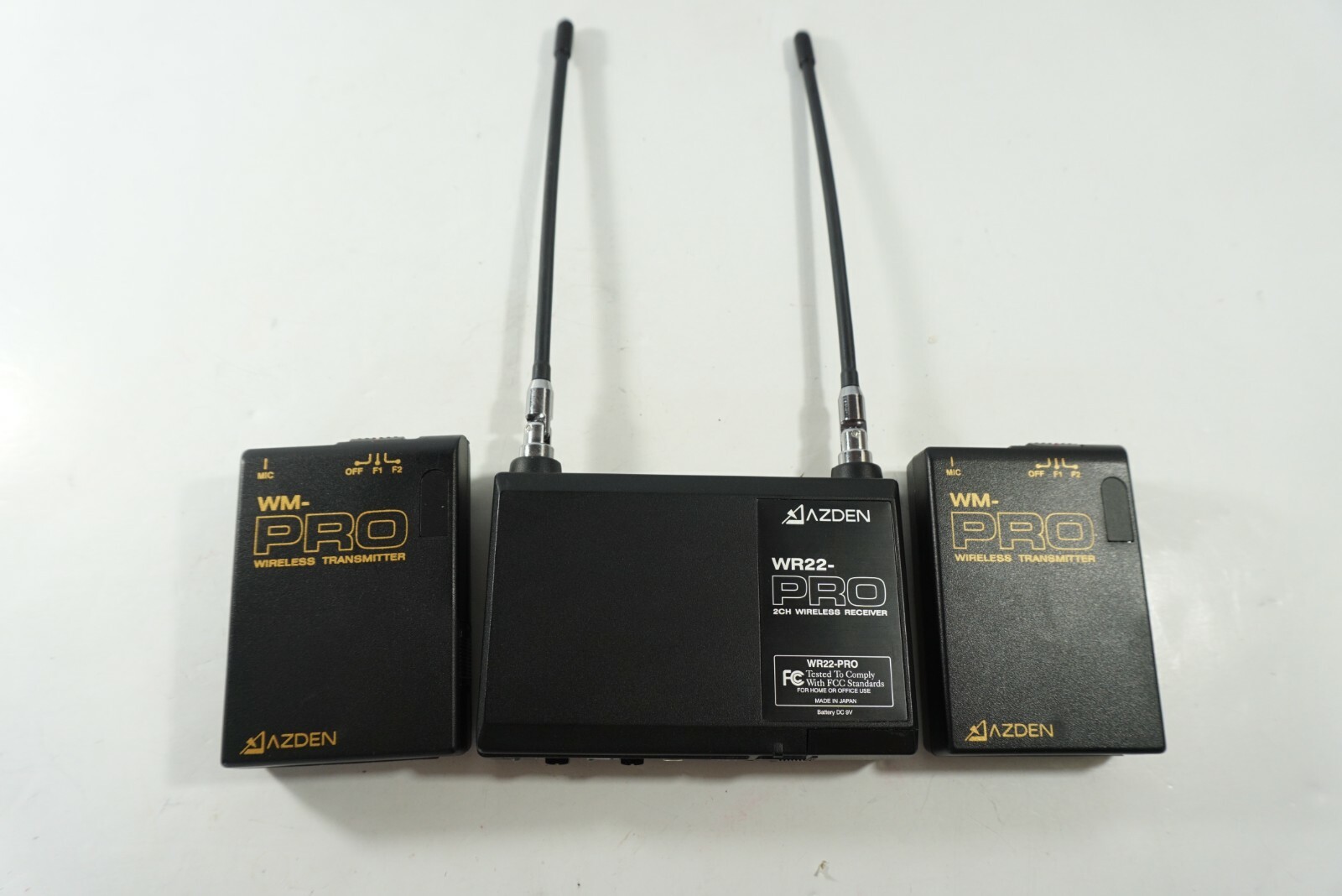Azden Wireless Transmitter WM-PRO (2) & Receiver WR22-PRO, FREE 2-3 Day Ship!!