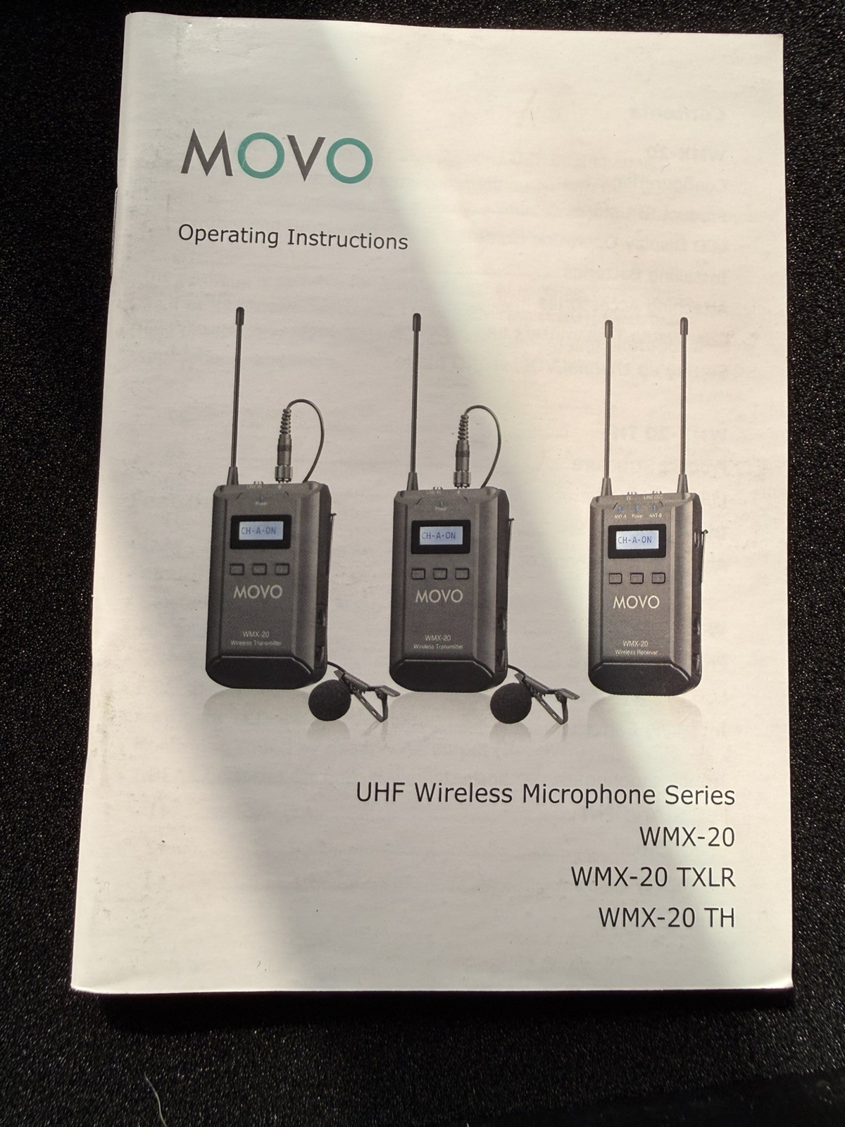 Movo WMX-20-DUO UHF Wireless Lavalier Microphone System with 2 Transmitters NEW