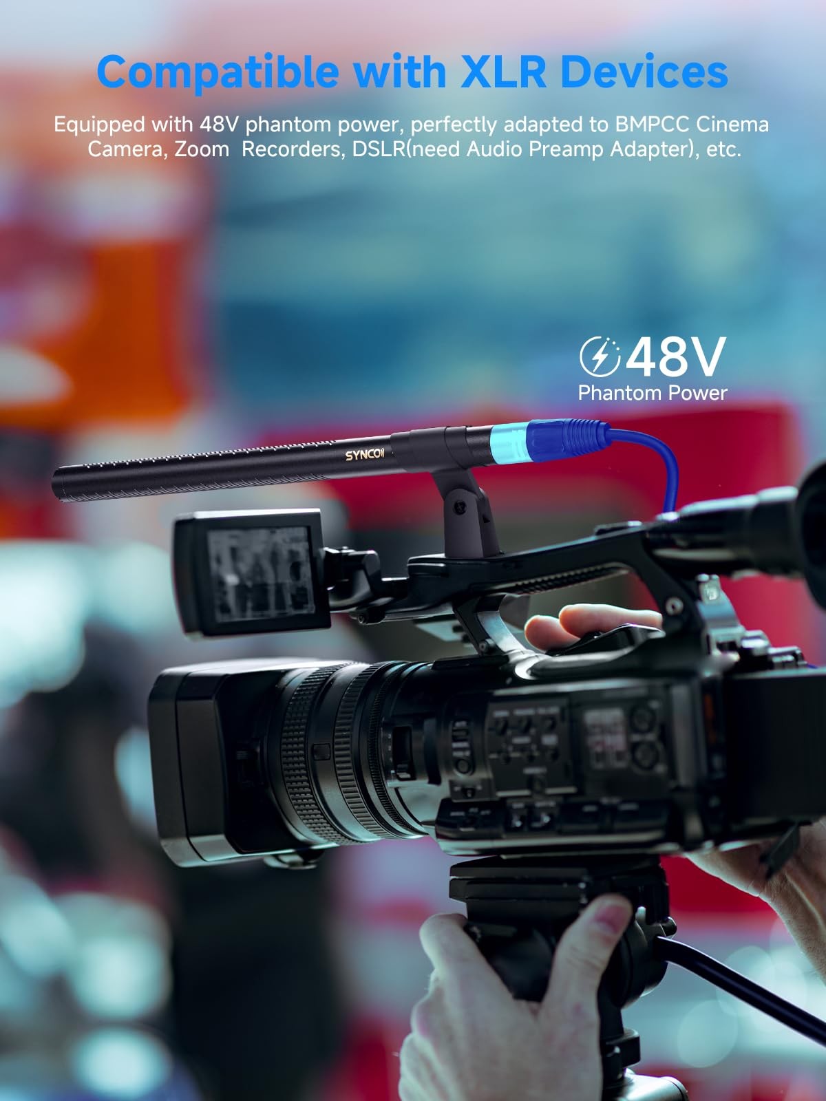 XLR Shotgun Microphone for DSLR, Camcorder, PC & Smartphone Video Recording
