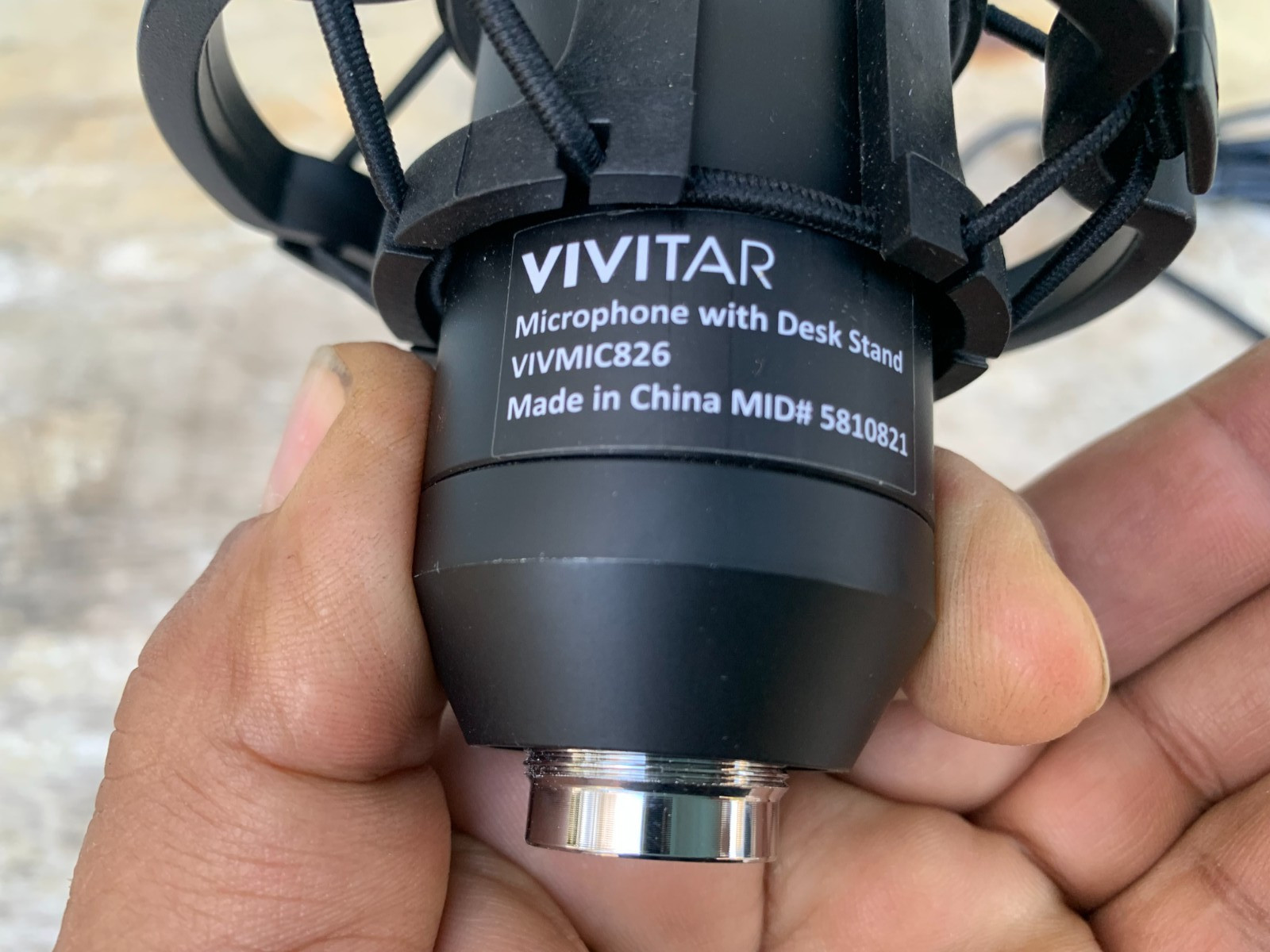 Vivitar VIVMIC826 Podcast Desk Mount Microphone Mic With Tripod Stand & Cord