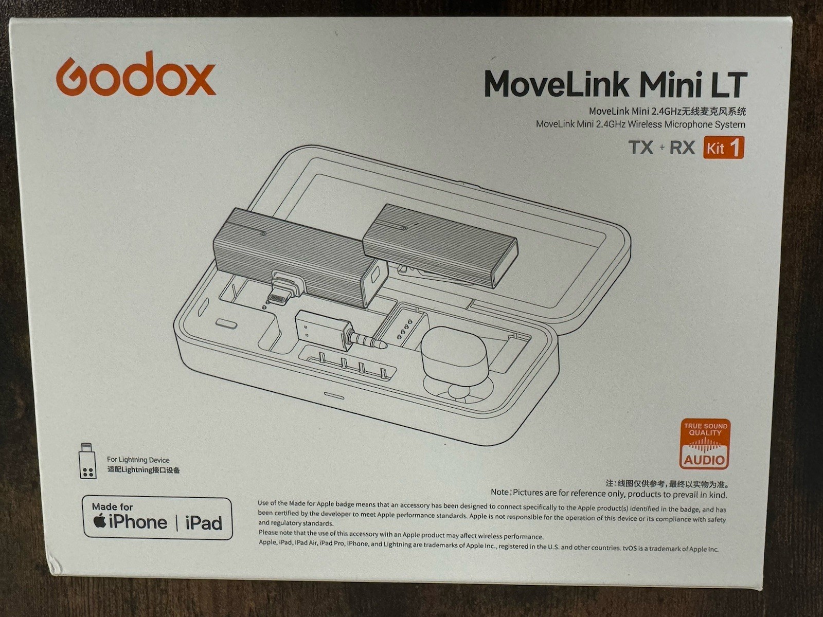 Godox MoveLink Mini 2.4GHz Lightning Wireless Microphone Kit 1 Black