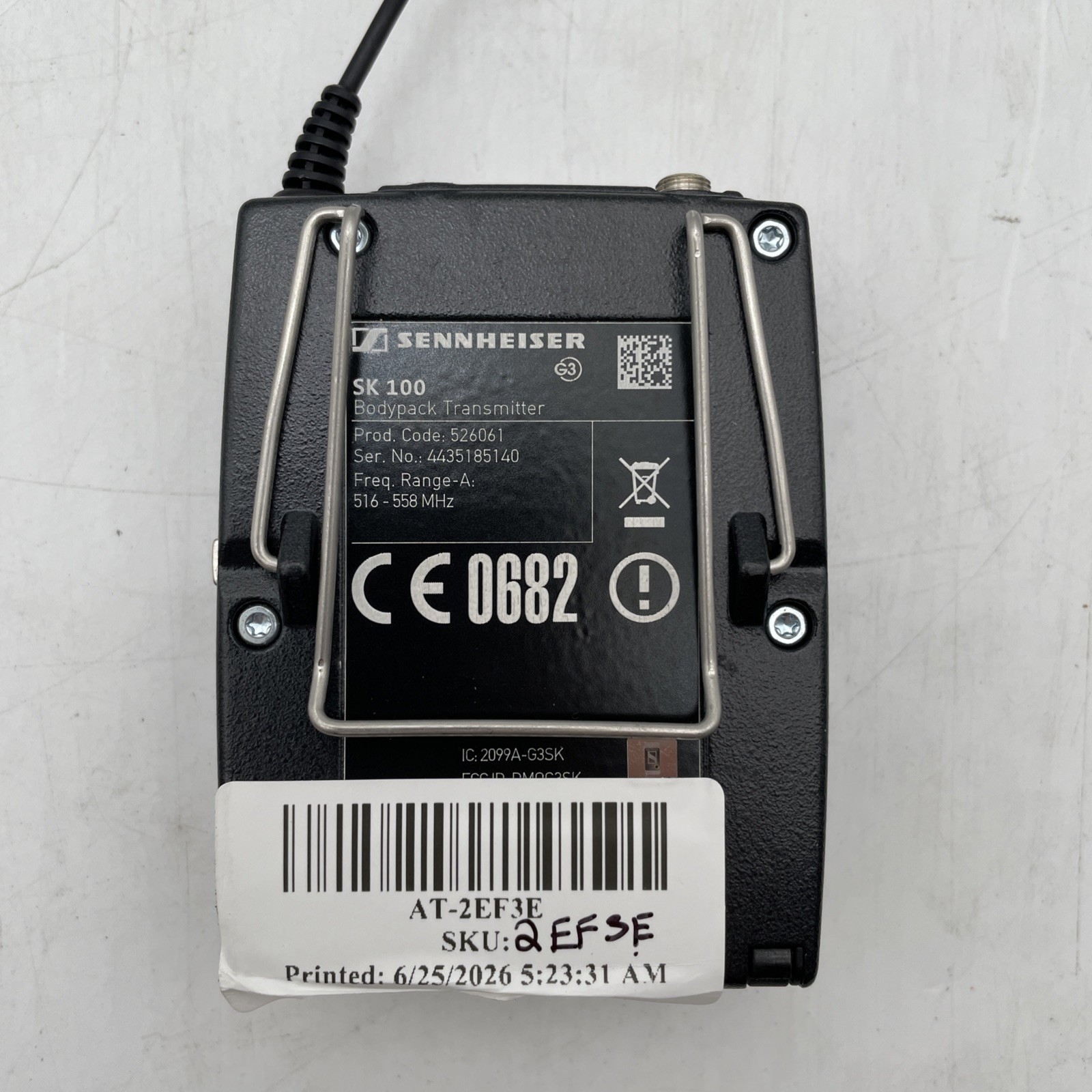 Sennheiser EW 100 G3 Evolution Wireless Bodypack Transmitter Range-A: 516–558