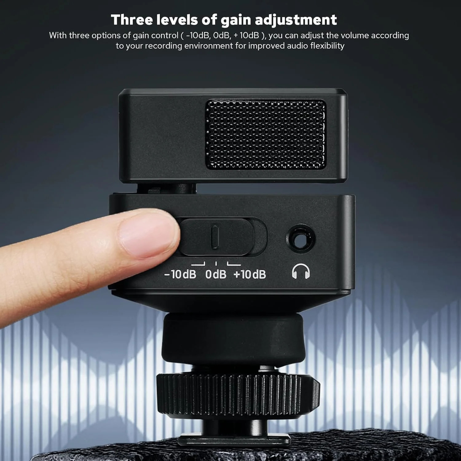 OC-D1 Stereo Dual Shotgun Mic for Camera Smartphone, Video Microphone with Shock