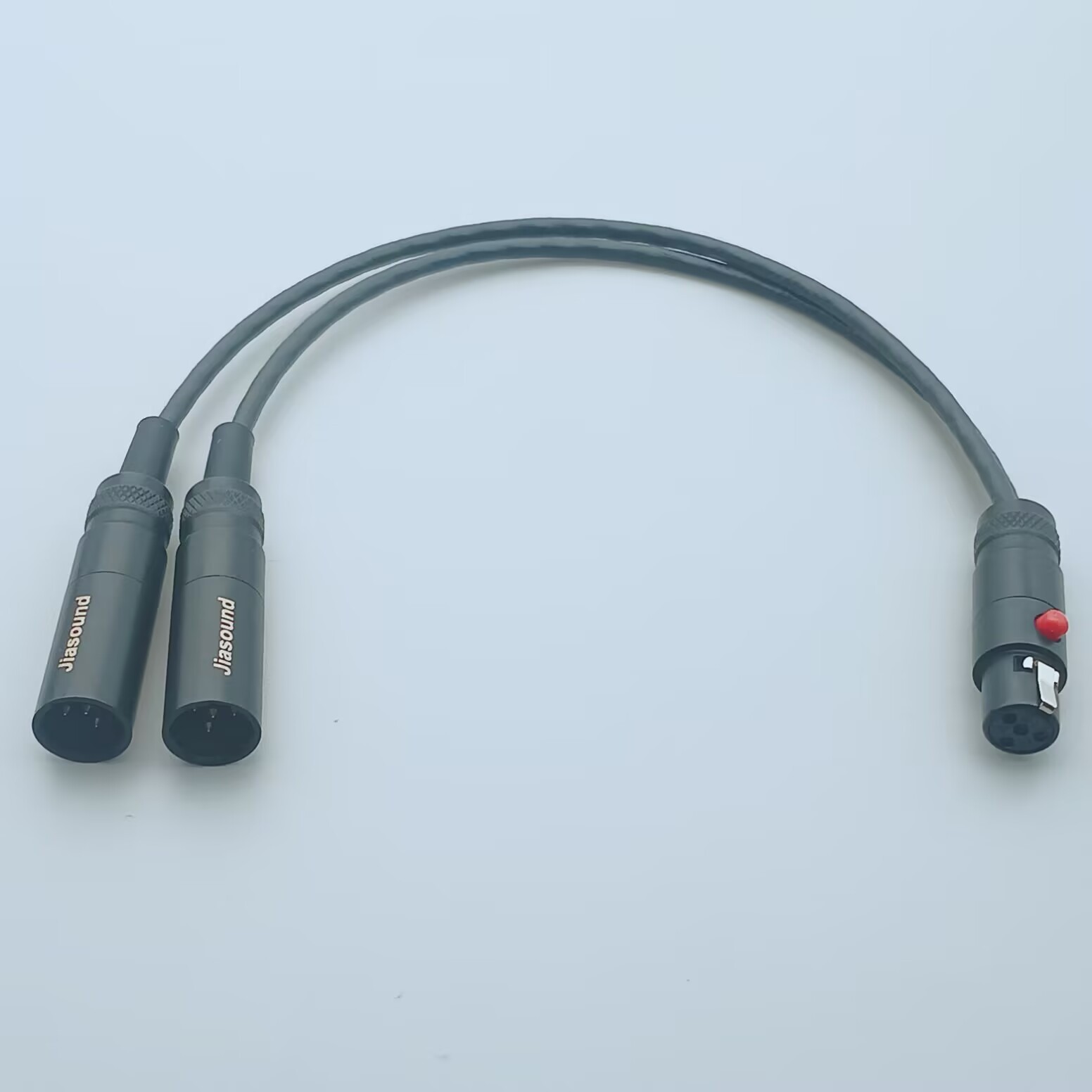 1F2M Mini-XLR 4-Pin 1x TA4F to 2x TA4M 4Pin Microphone 8″ Splitter Cable Adapter