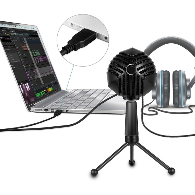 Portable Computer Microphone for Laptop Recording, Meeting, Podcast, Games